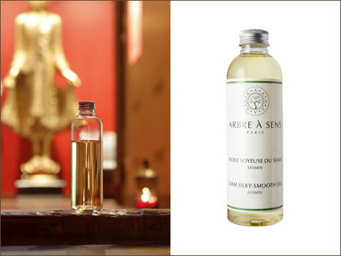 Huile soyeuse du Siam - Huile d'amande douce – Parfum jasmin – Arbre à Sens Spa Paris