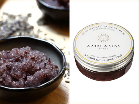 Gommage envoûtant du Cachemire - Sel - Fleurs de lavande – Arbre à Sens Spa Paris